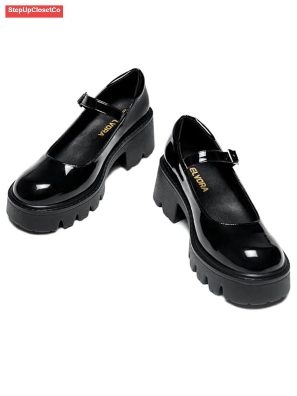 Platform Mary Jane Pumps - Classic Chunky Heel Dress Shoes